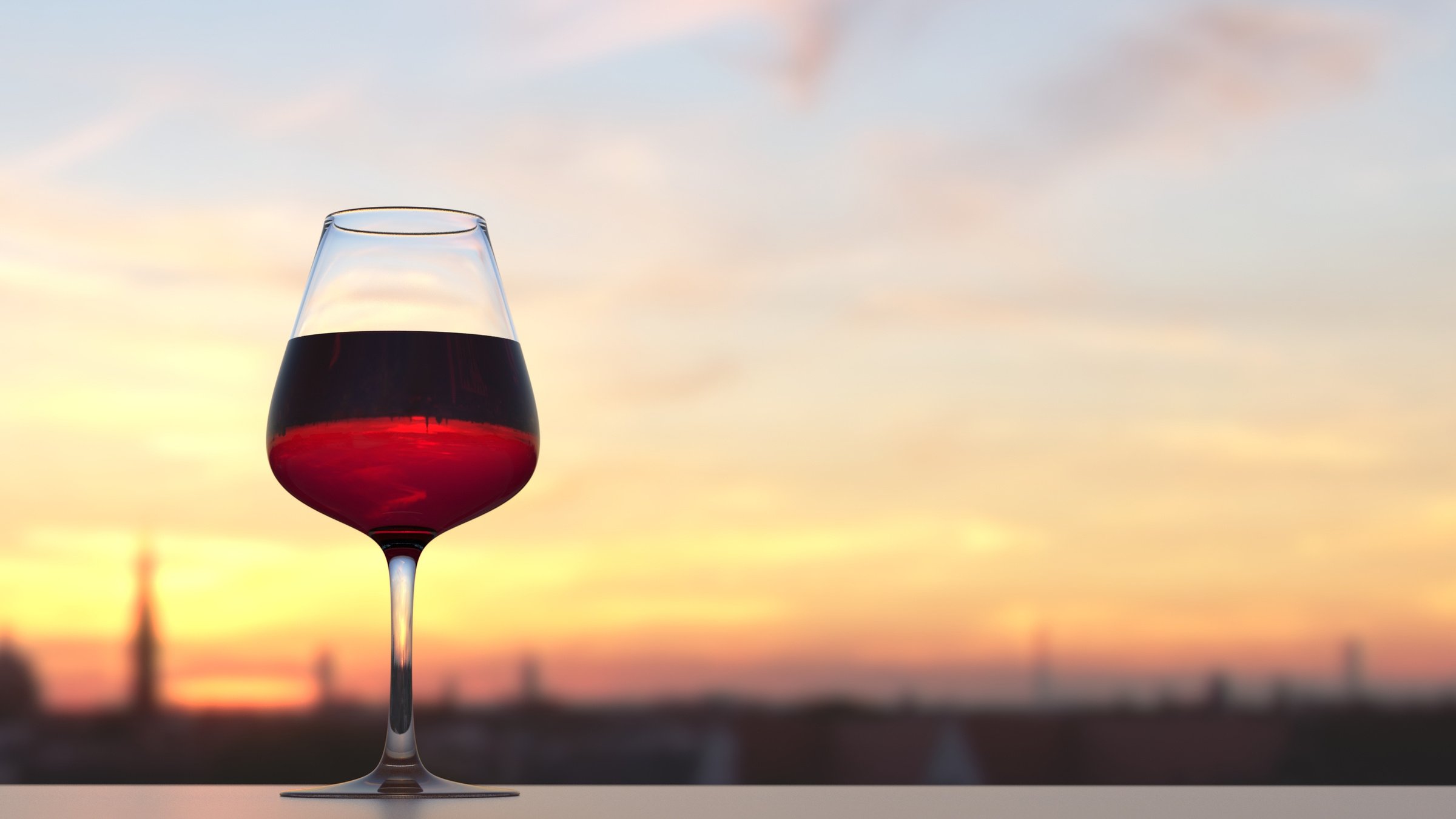 Red Wine at Sunset